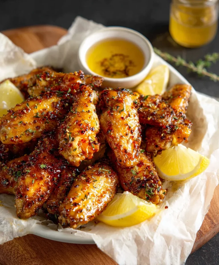 Honey Lemon Pepper Wings-Sweet & Zesty Flavor