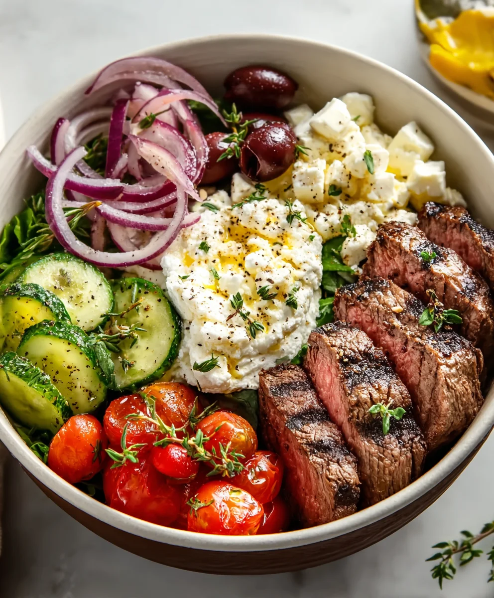 Easy Mediterranean Beef Bowl Recipe
