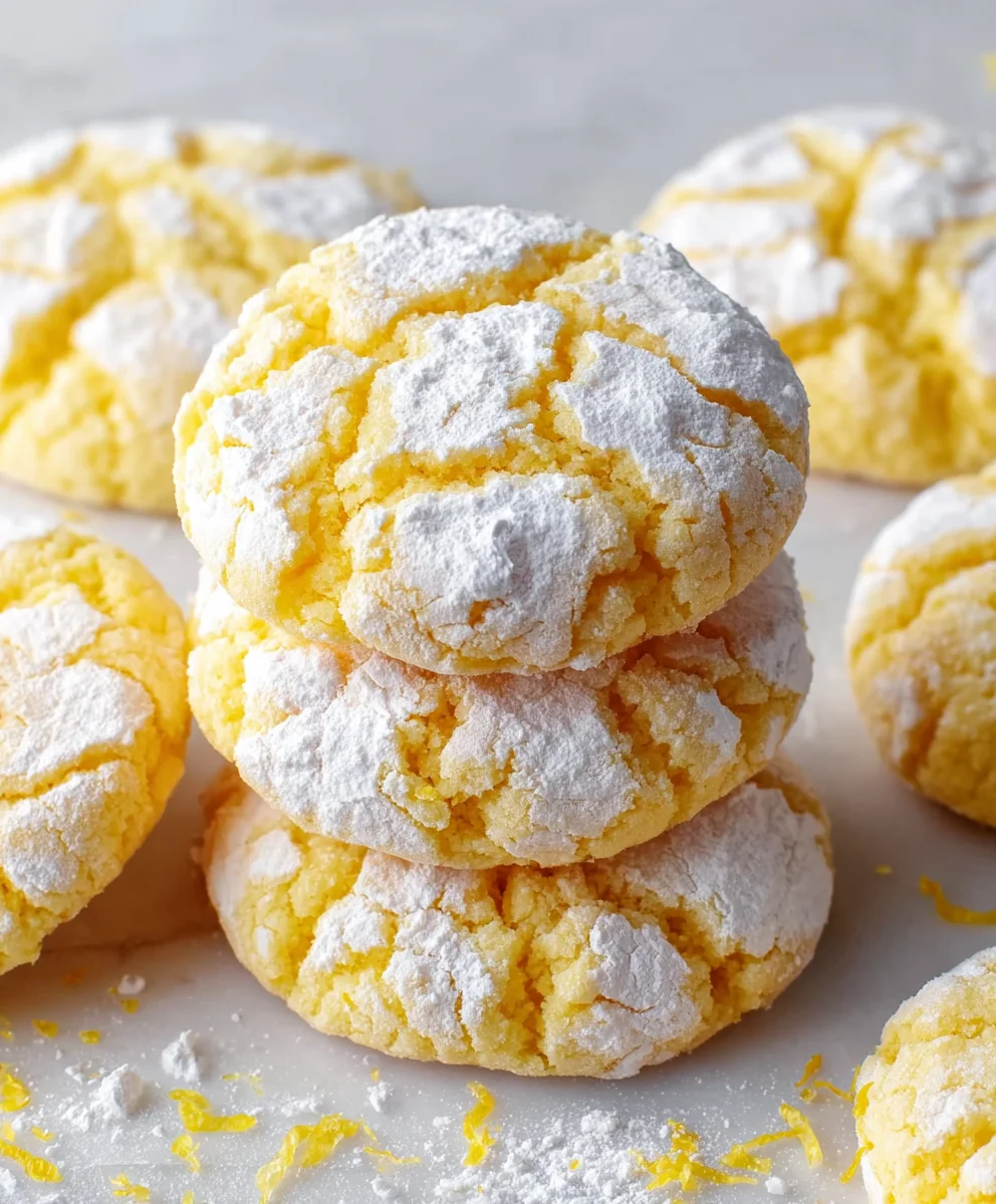 Easy Lemon Crinkle Cookies-Sweet & Tangy Delight