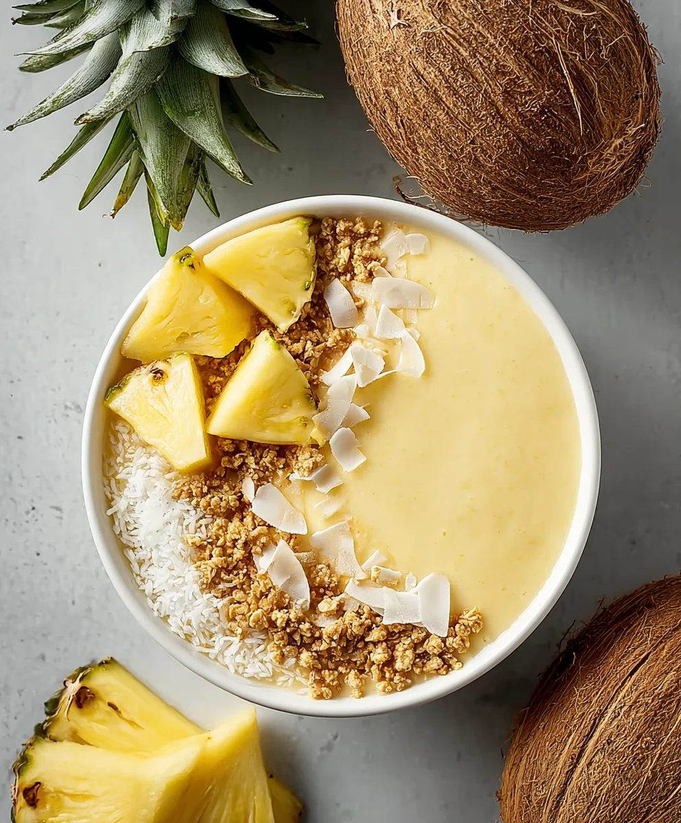 Easy Piña Colada Smoothie Bowl - Tropical Treat