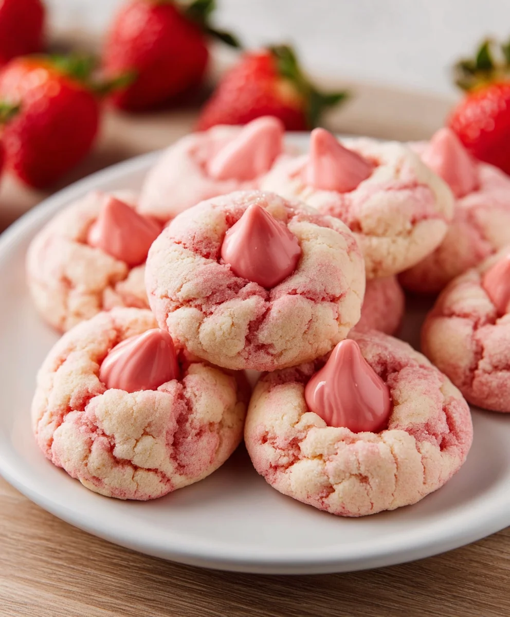 Strawberry Kiss Cookies - Easy & Delicious Dessert