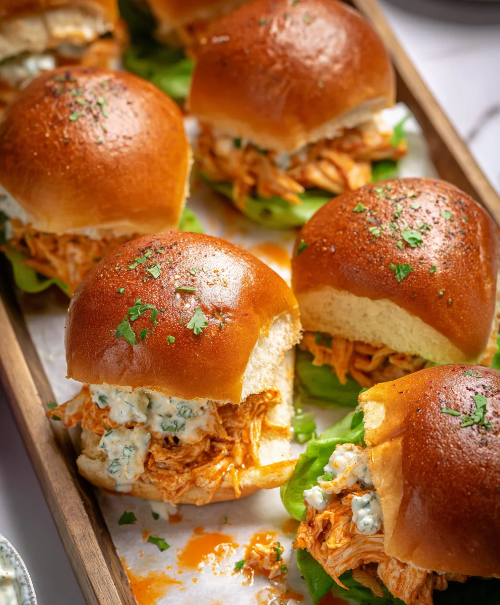 Spicy Buffalo Chicken Sliders-Easy & Flavorful Appetizer