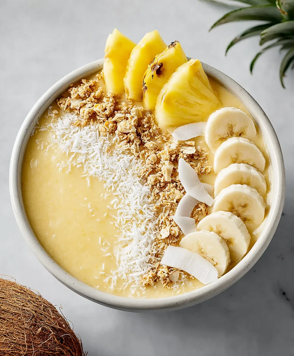 Easy Piña Colada Smoothie Bowl - Tropical Treat