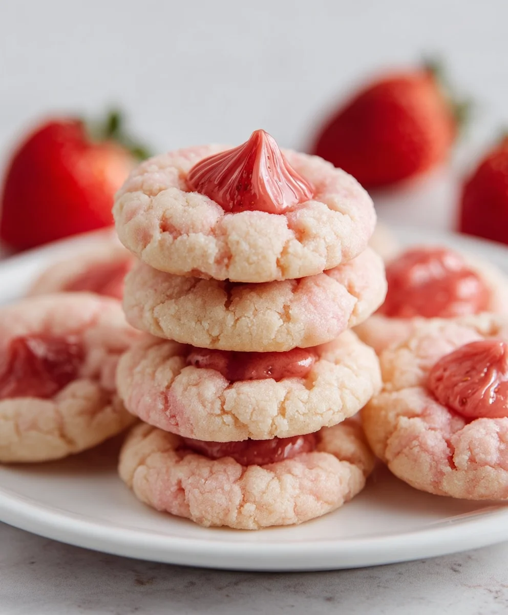 Strawberry Kiss Cookies - Easy & Delicious Dessert