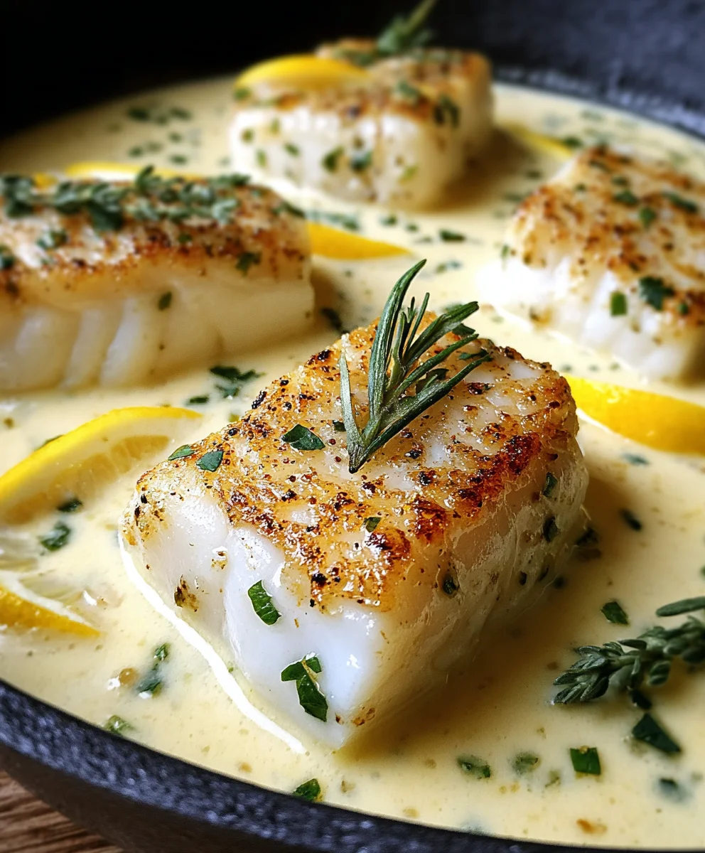Baked Cod Coconut Lemon Cream Sauce Recipe