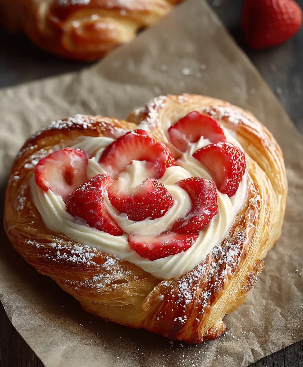 Strawberry Cream Danish - Easy Sweet Pastry Recipe