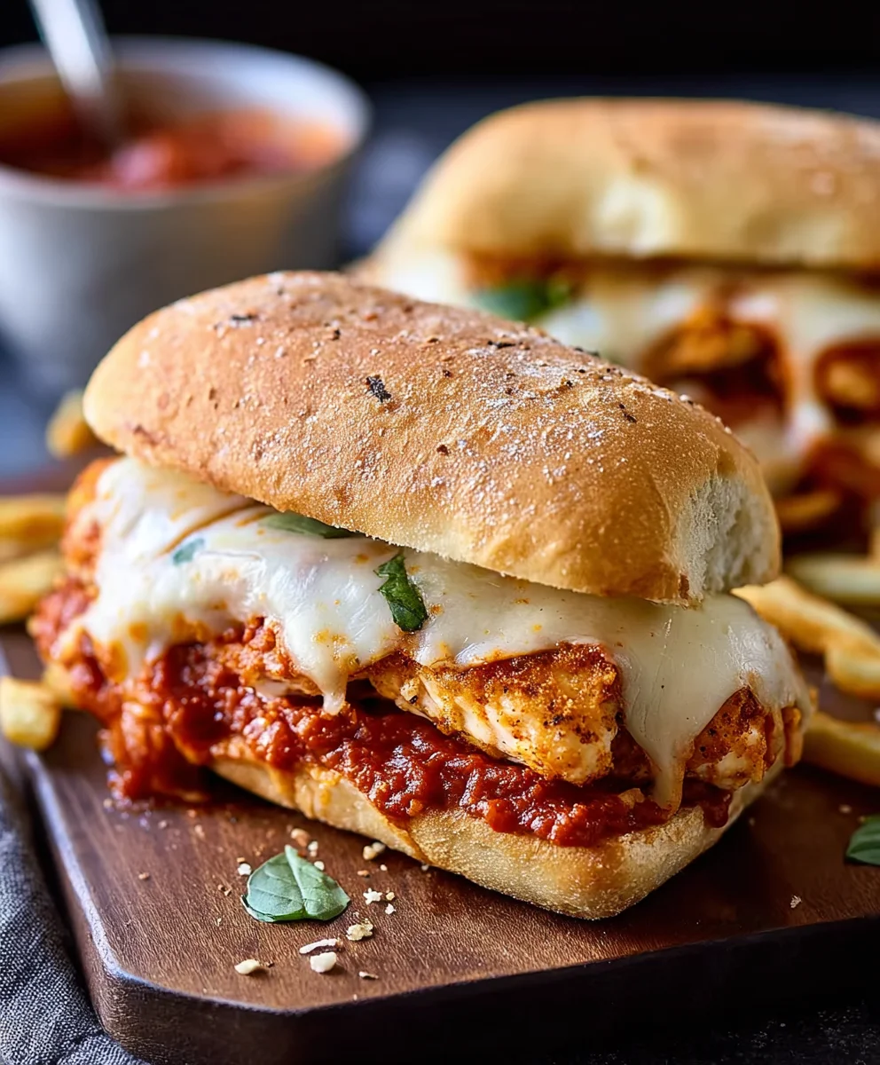 Easy Chicken Parmesan Sandwiches-Quick & Delicious