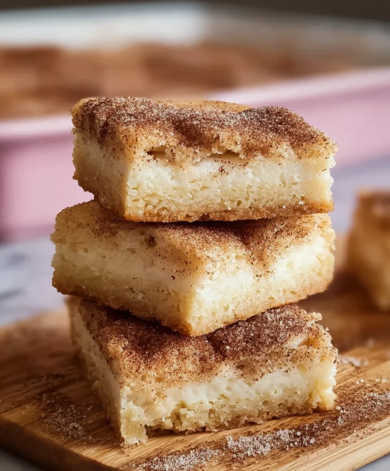 Easy Snickerdoodle Cookie Bars- Chewy & Delicious