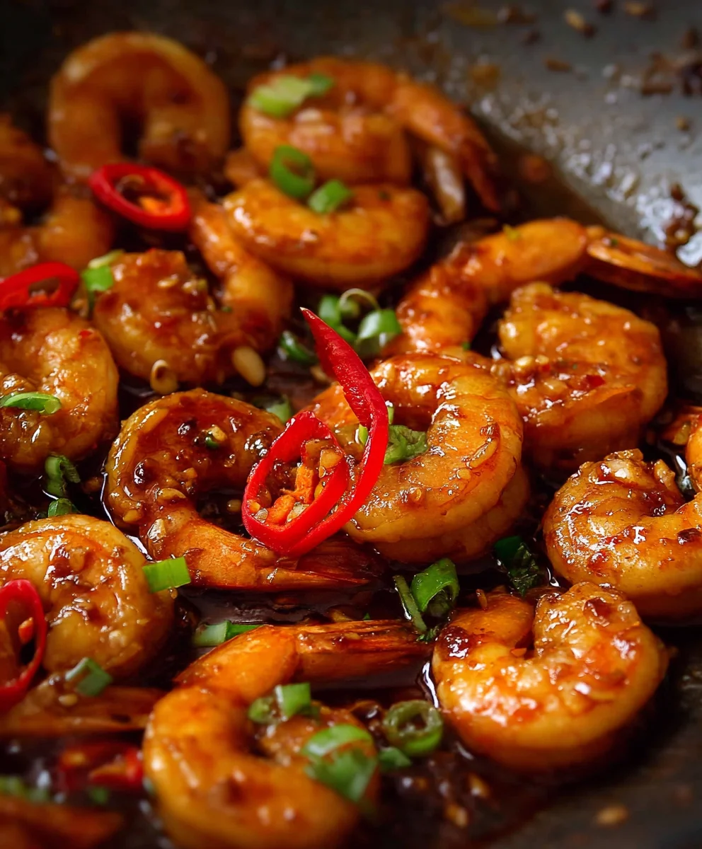 Spicy Asian Chilli Garlic Beef Prawns Recipe