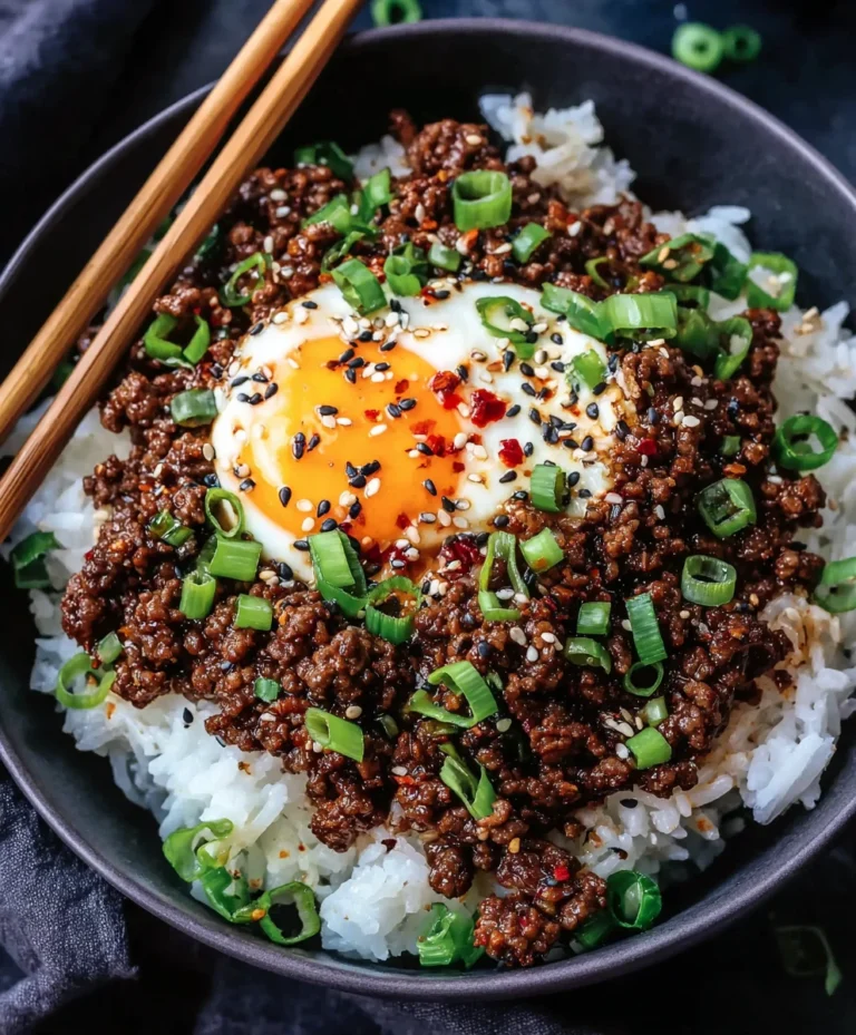Easy Korean Ground Beef Rice Bowls- Quick Dinner