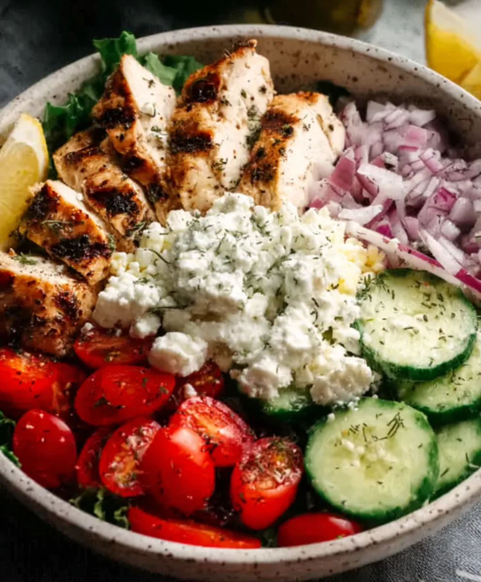 Easy Greek Chicken Bowls- Flavorful & Quick Meal
