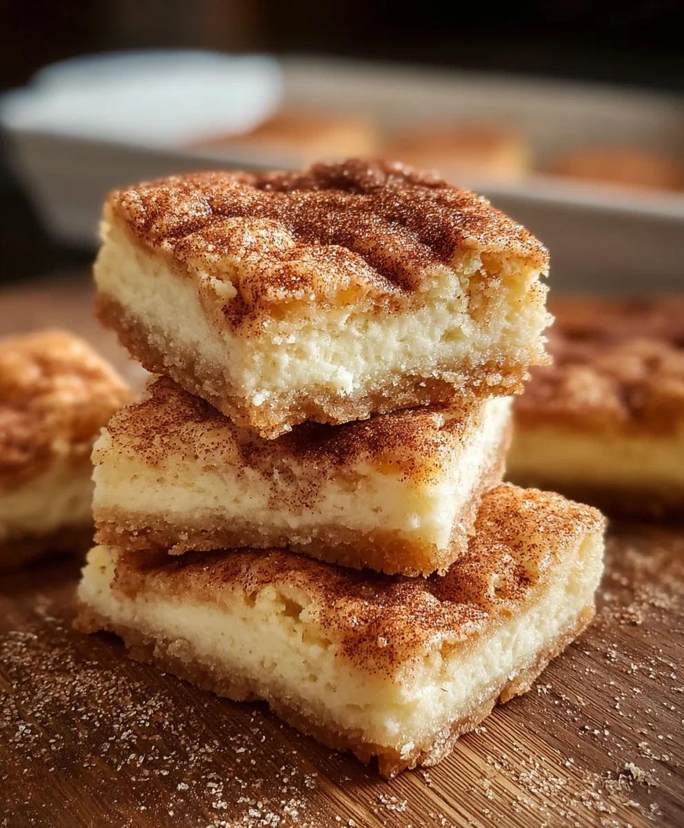 Easy Snickerdoodle Cookie Bars- Chewy & Delicious