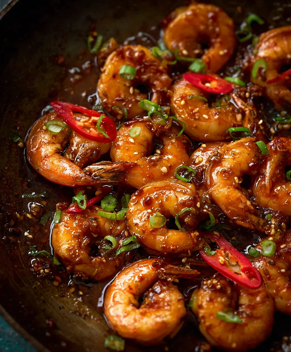 Spicy Asian Chilli Garlic Beef Prawns Recipe