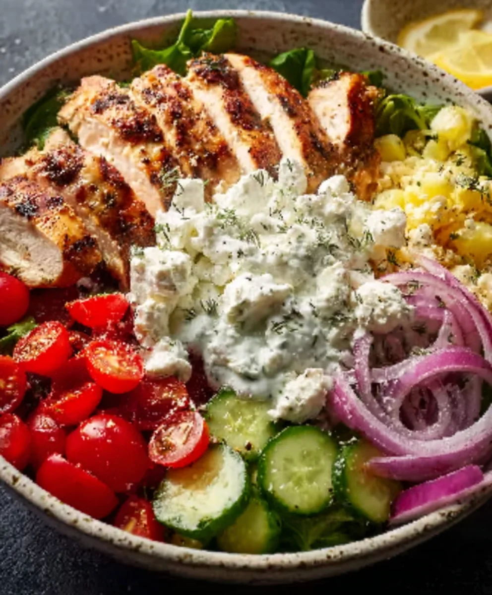 Easy Greek Chicken Bowls- Flavorful & Quick Meal