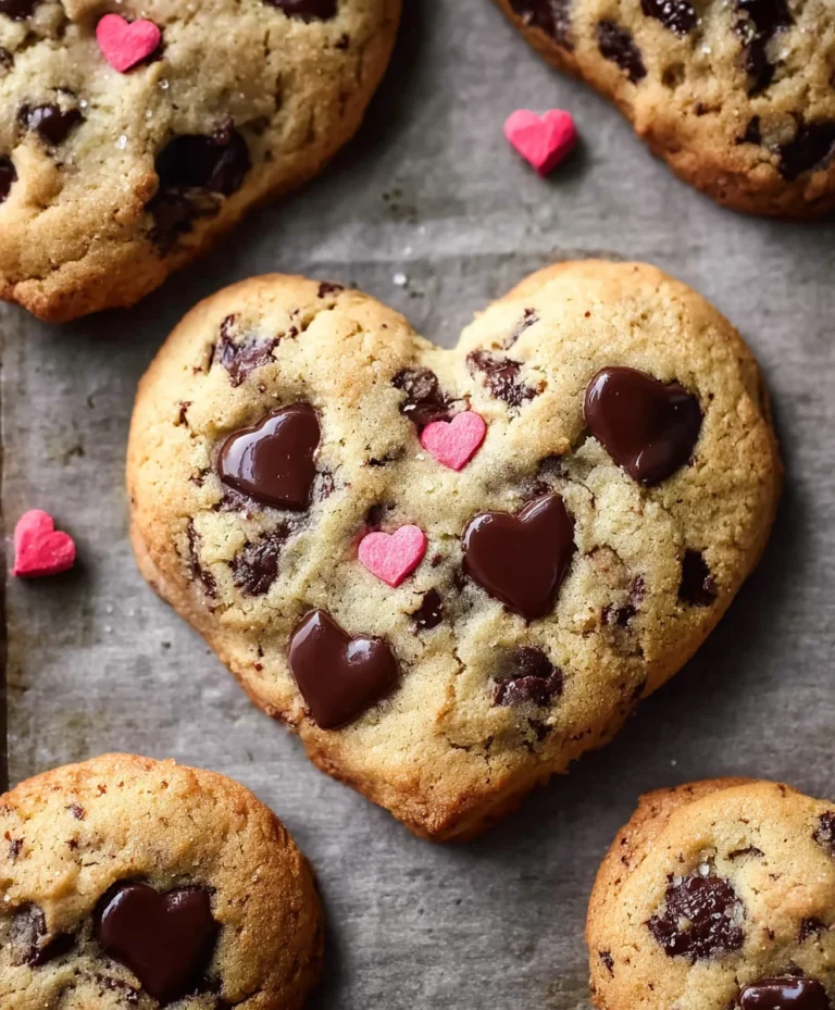 Heart Shaped Chocolate Chip Cookies – Delicious Homemade Treats