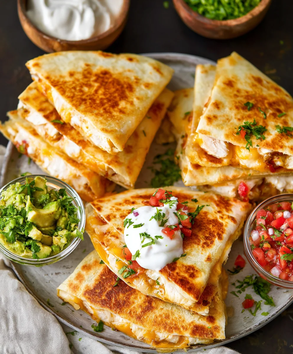 Easy Mini Chicken Quesadillas- Quick Snack Recipe