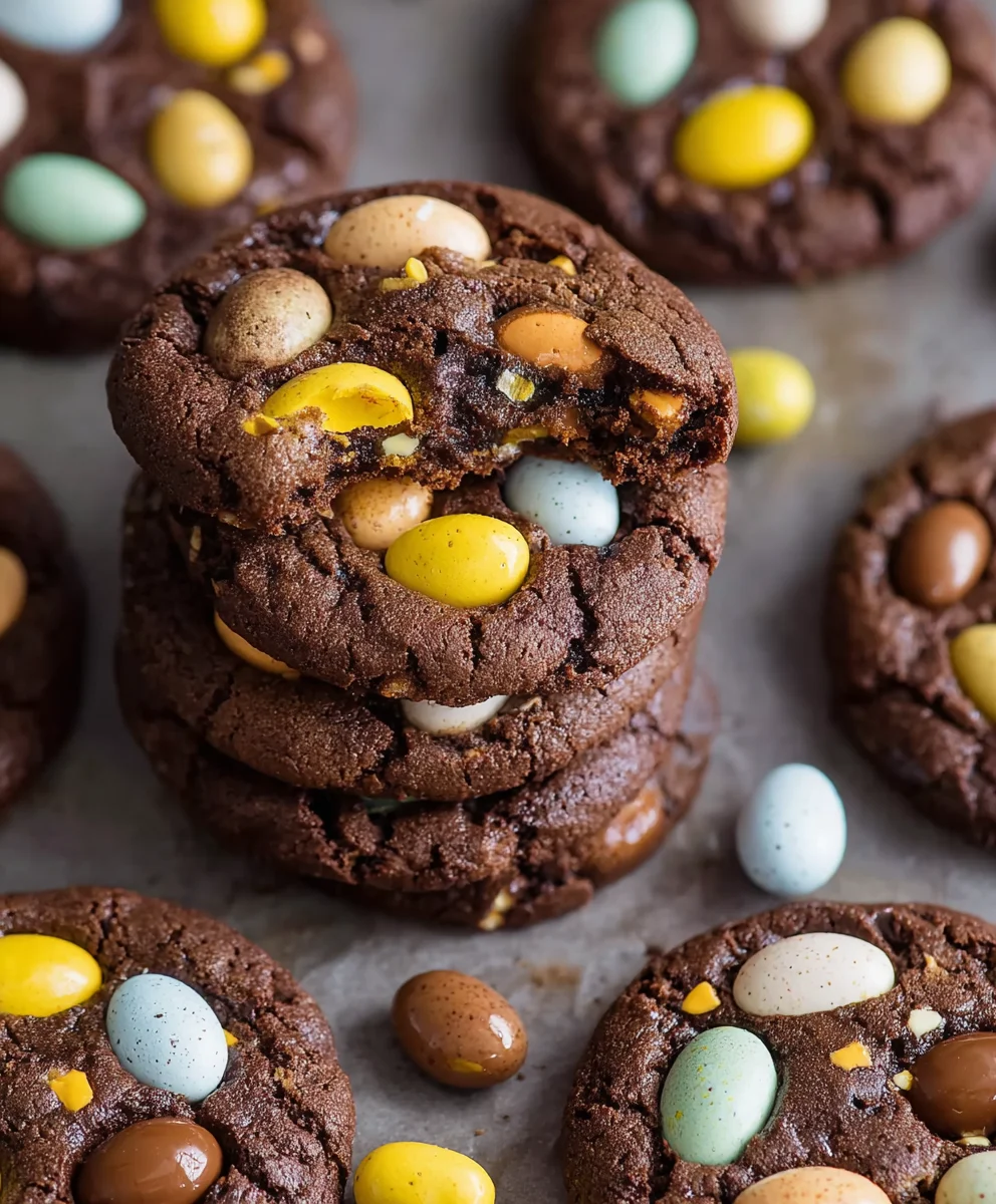 Mini Egg Brownie Cookies-Fudgy Chocolatey Bites