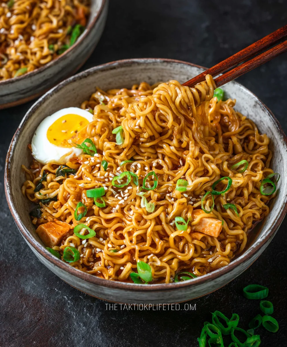 Easy Beef Saucy Ramen Noodles Recipe
