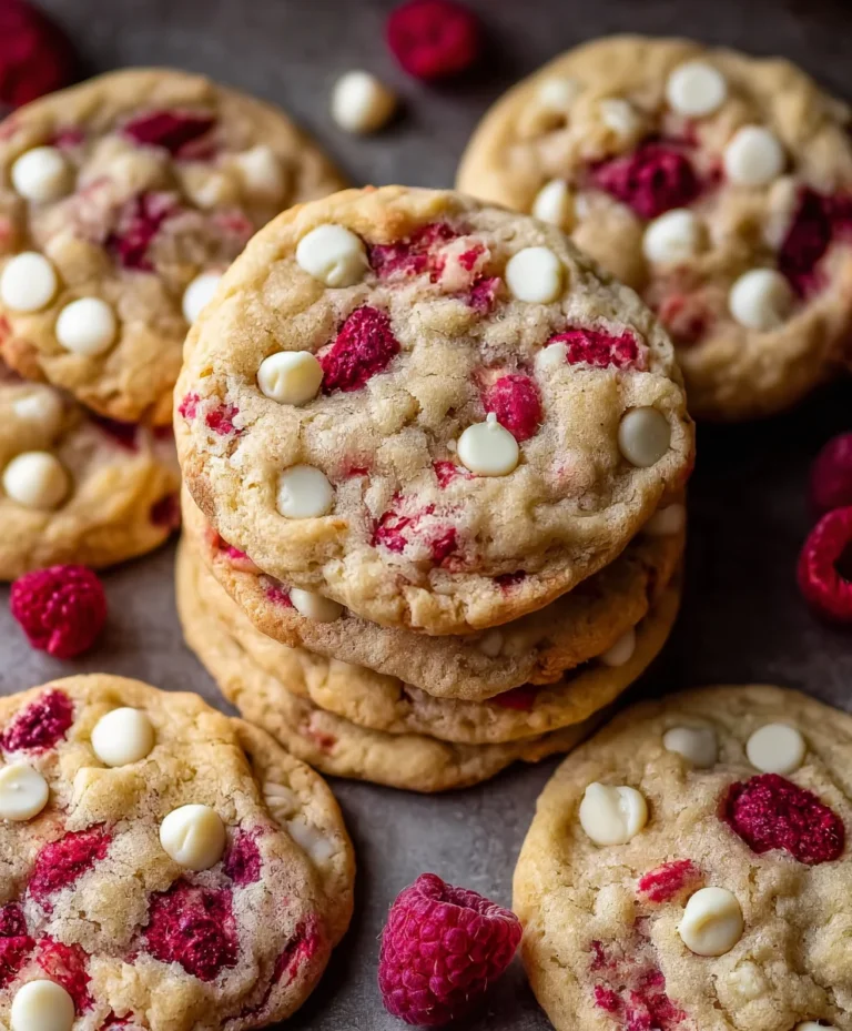Raspberry White Chocolate Cookies- Easy Recipe