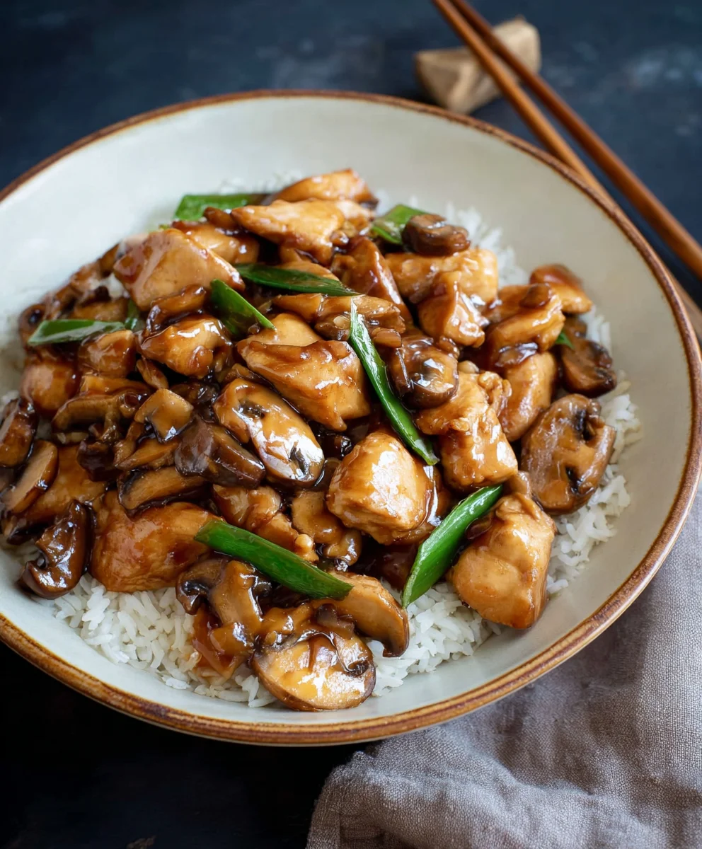 Chinese Chicken Mushroom - Takeout Style Easy Recipe