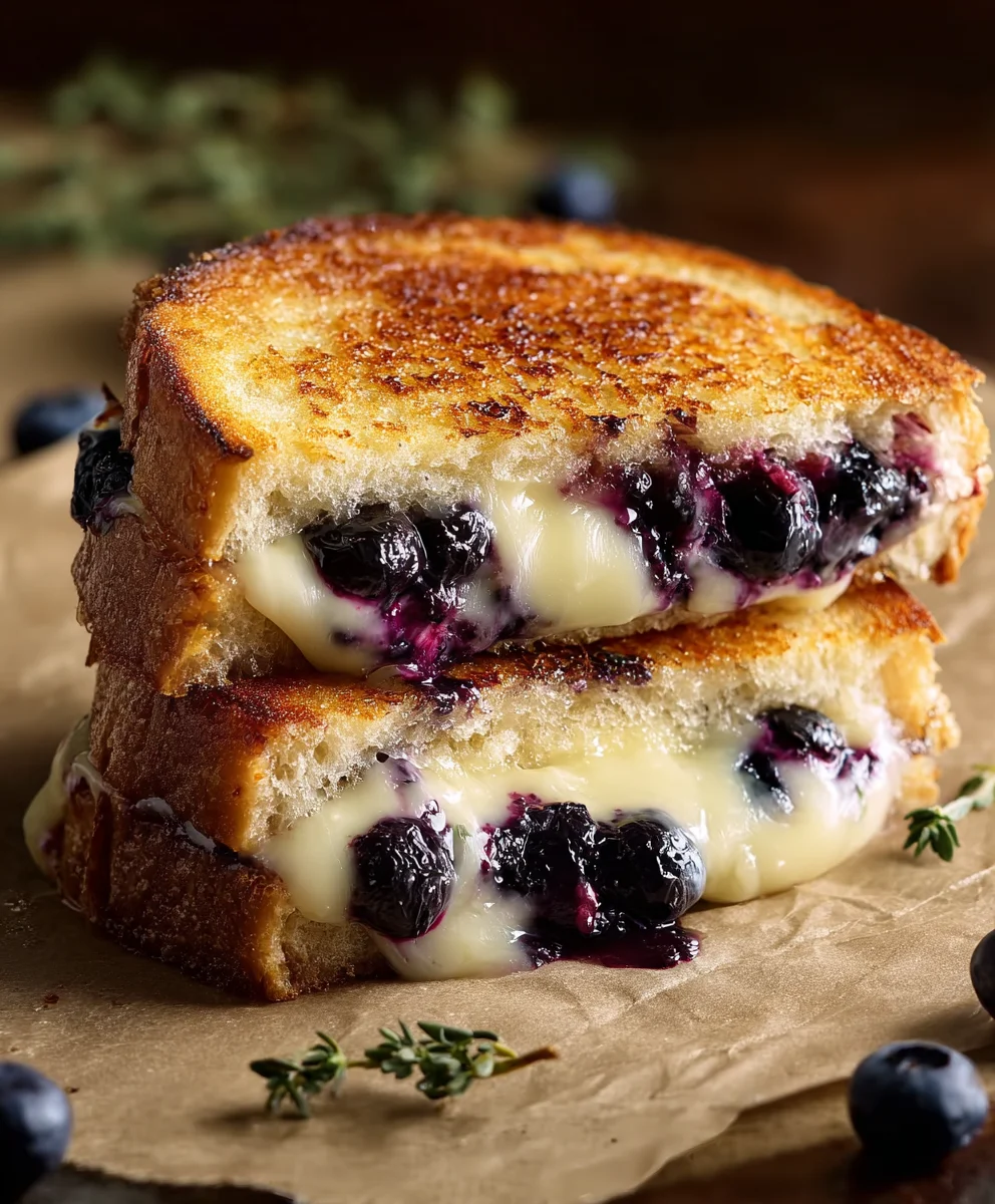Blueberry White Cheddar Grilled Cheese - Sweet & Savory