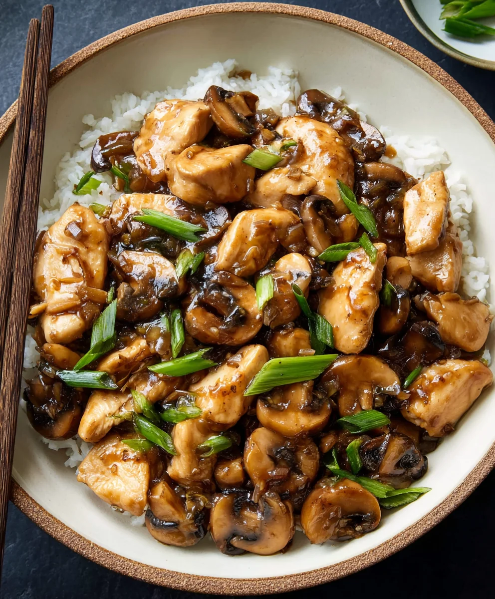 Chinese Chicken Mushroom - Takeout Style Easy Recipe
