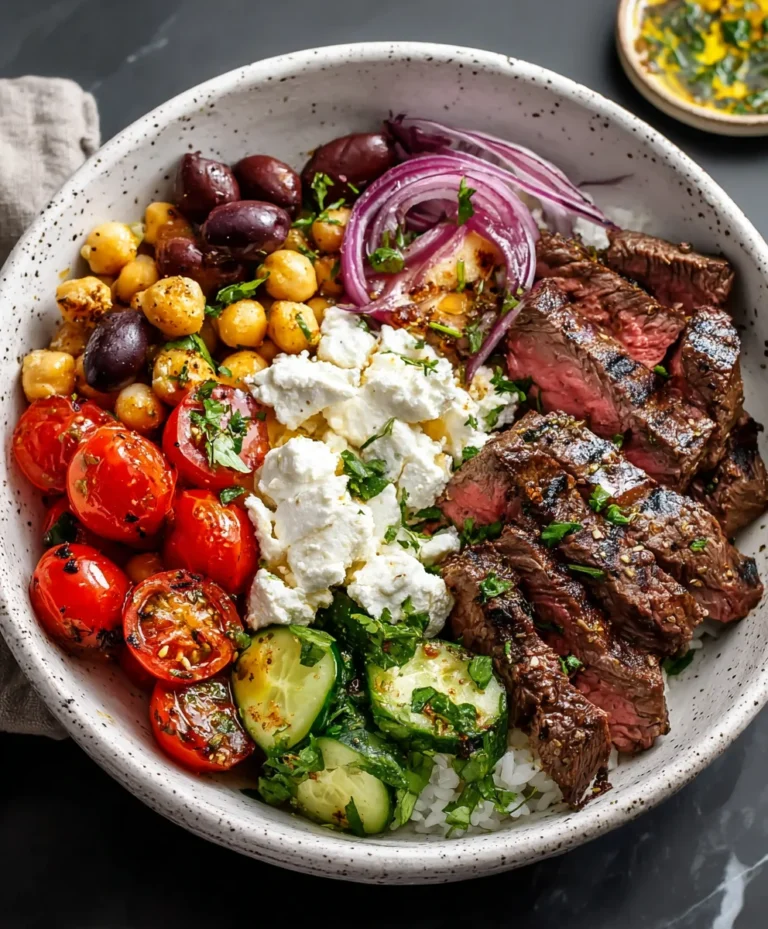 Easy Mediterranean Beef Bowl Recipe