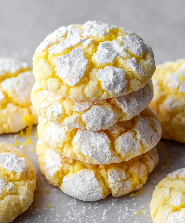 Easy Lemon Crinkle Cookies-Sweet & Tangy Delight