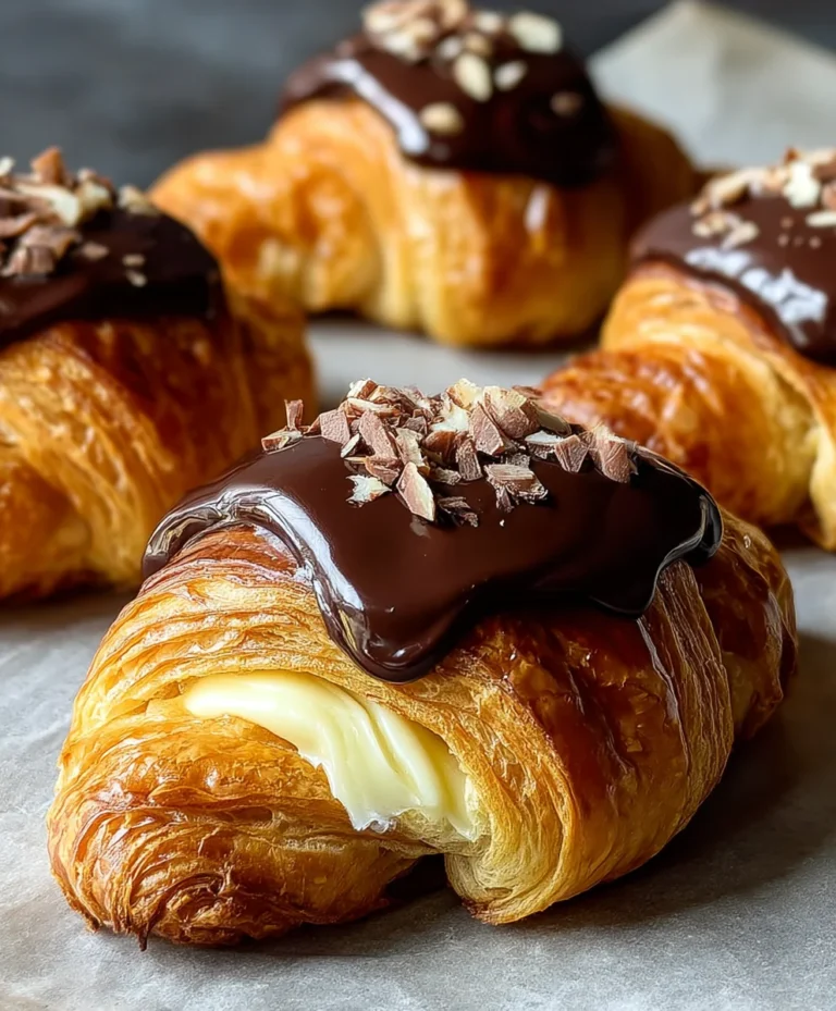 Boston Cream Pie Croissants- Decadent Dessert Twist
