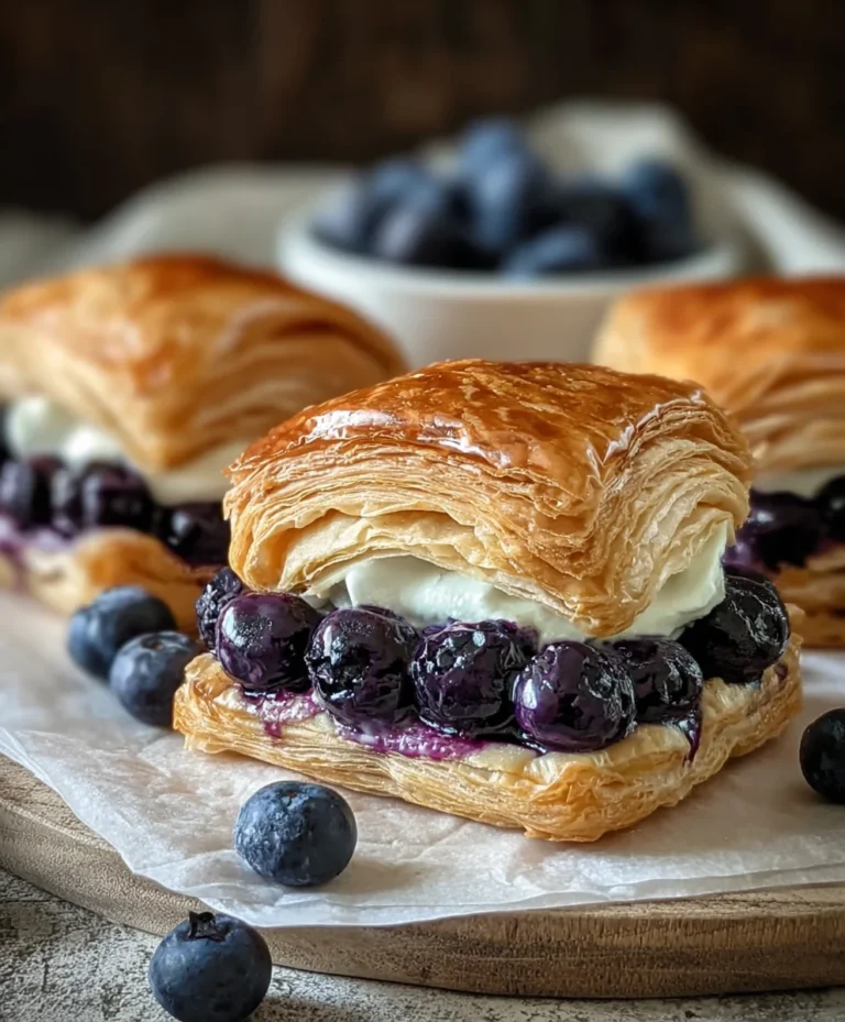 Blueberry Cream Cheese Puff Pastry- Easy Sweet Treat
