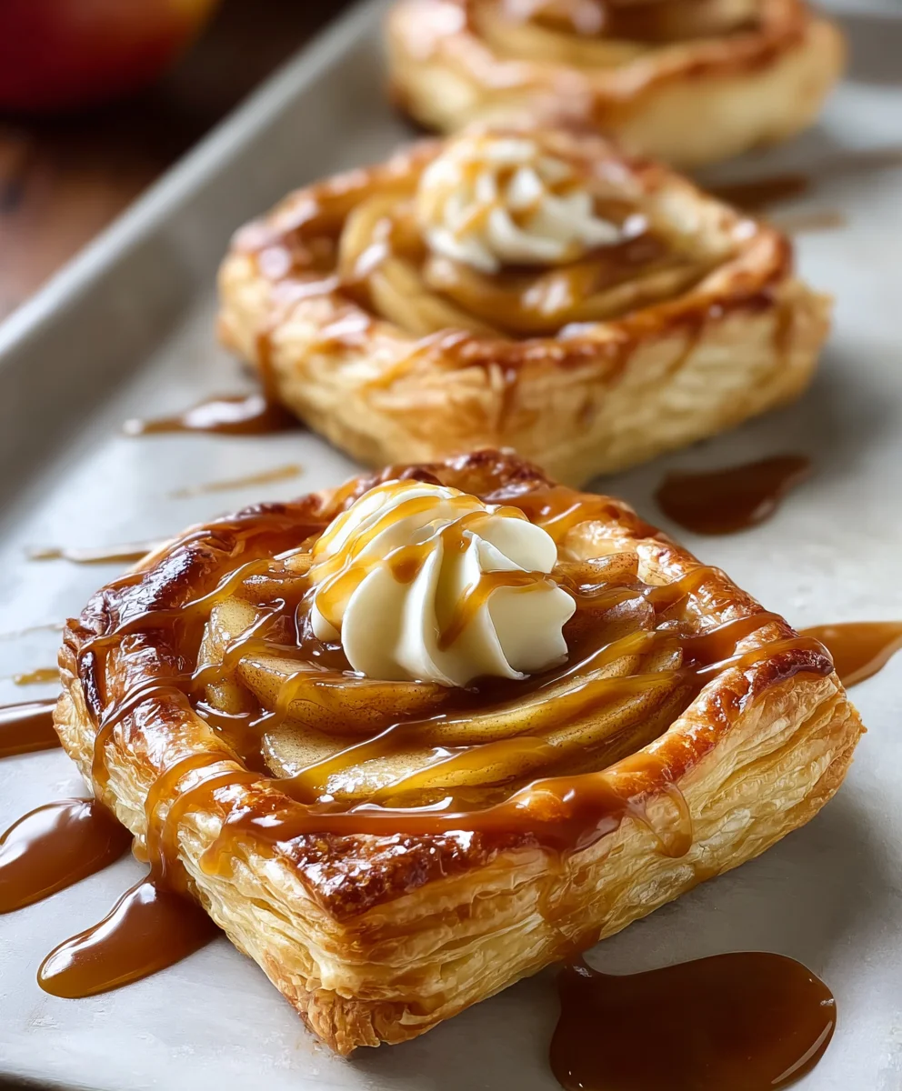 Caramel Apple Puff Pastry Bites-Easy Dessert