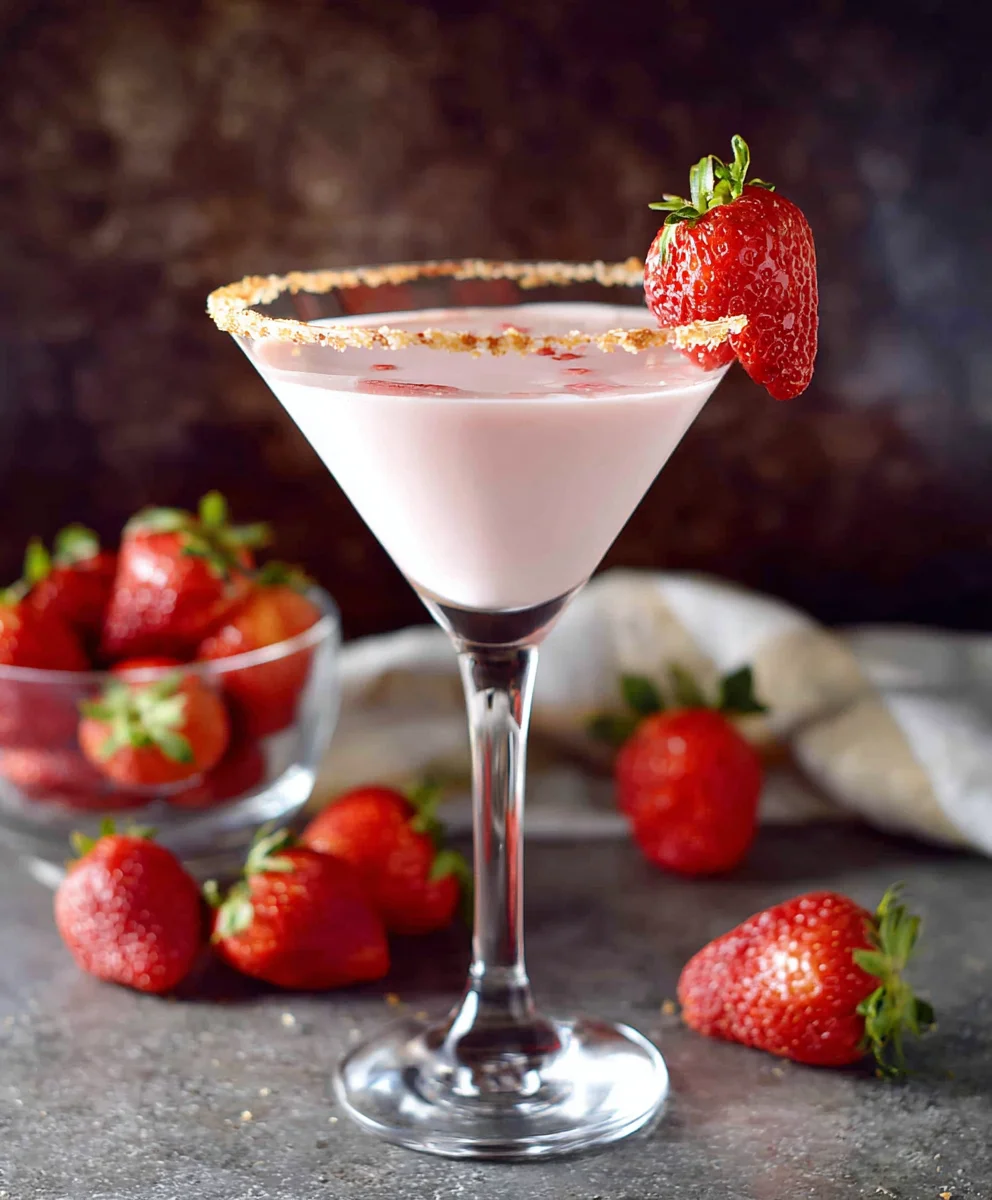Strawberry Shortcake Cocktail-Sip Dessert Bliss