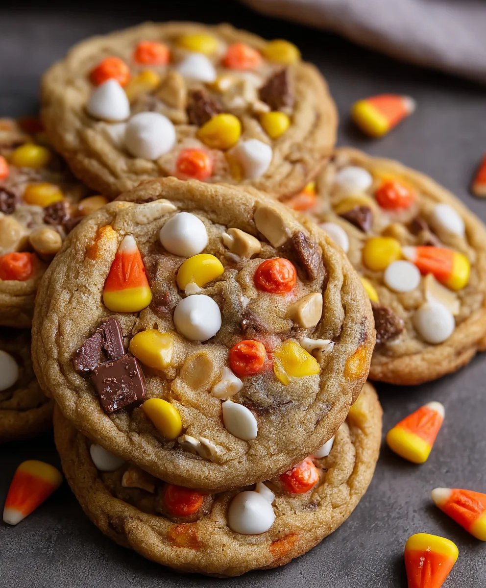 Candy Corn Trail Mix Cookies-Easy Fall Treat