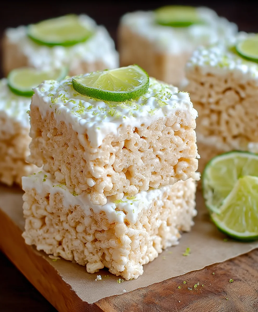 Key Lime Pie Rice Treats-Zesty Sweet-No Bake Dessert