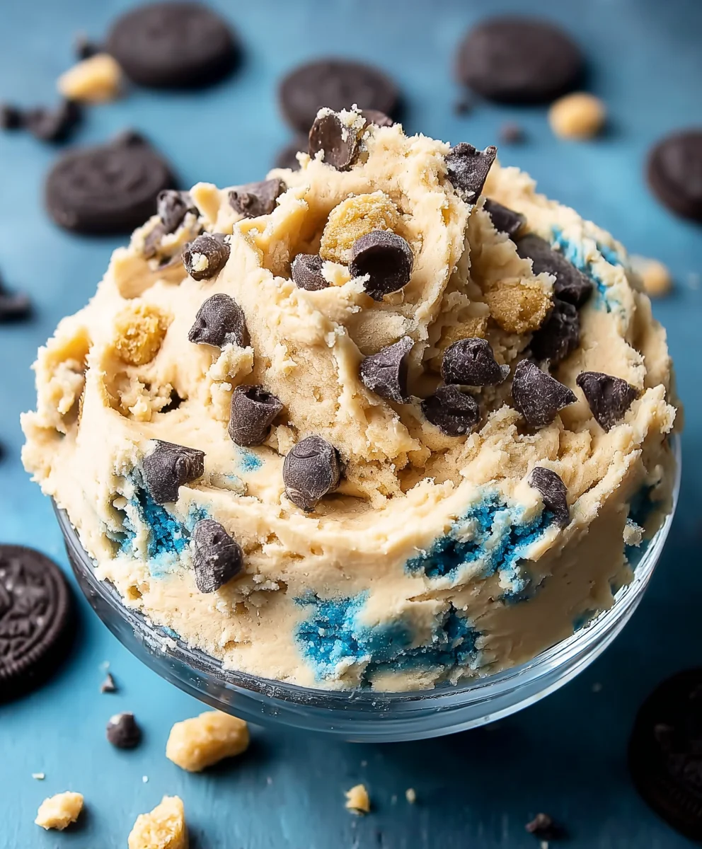 Cookie Monster Edible Cookie Dough Recipe-Yummy Fun