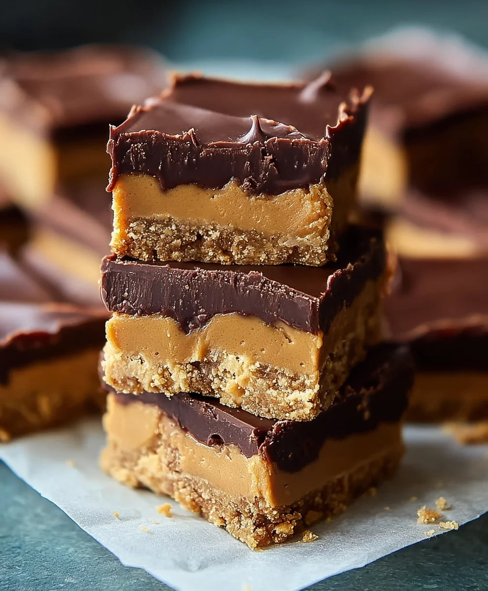 Decadent Chocolate Peanut Butter Bars-Easy Recipe