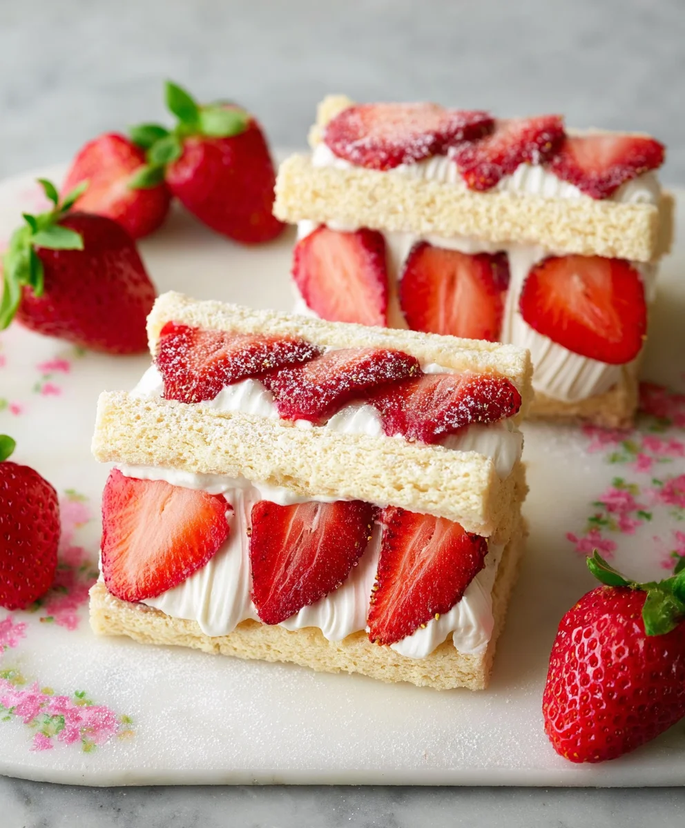 Strawberry Cream Sandwiches - Easy & Delicious Dessert