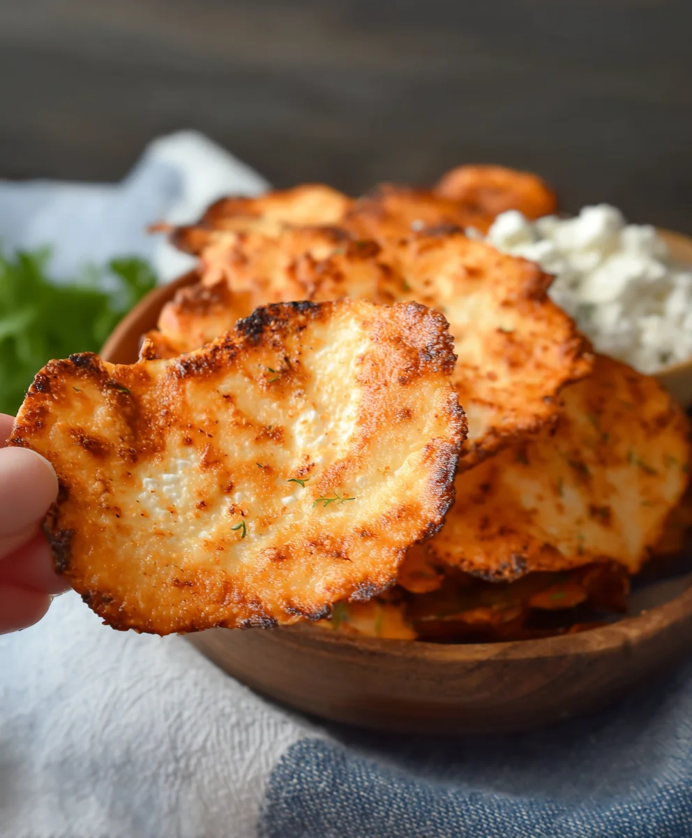 Crispy Cottage Cheese Chips- Easy Healthy Snack