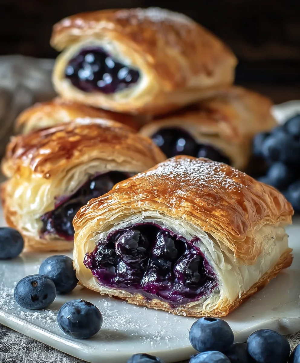 Blueberry Cream Cheese Puff Pastry- Easy Sweet Treat