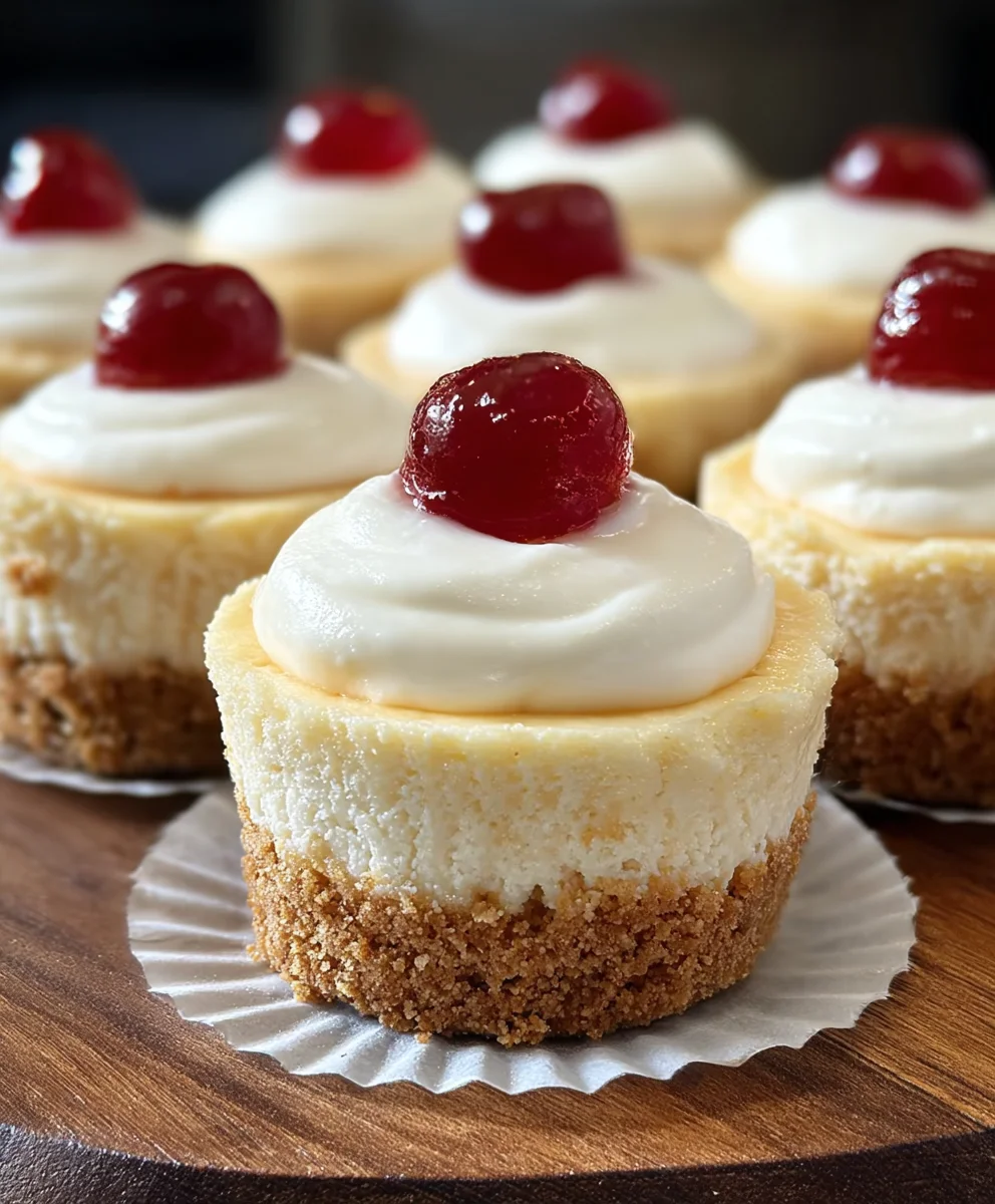 Super Easy Mini Cheesecakes Vanilla Wafer Crust