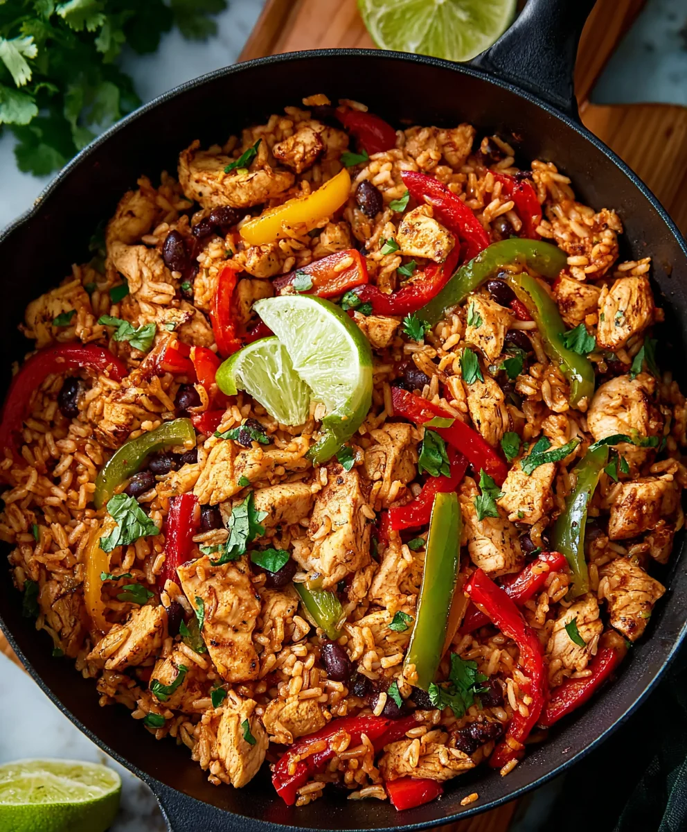 Easy One-Pan Fajita Rice Bowls - Quick Dinner