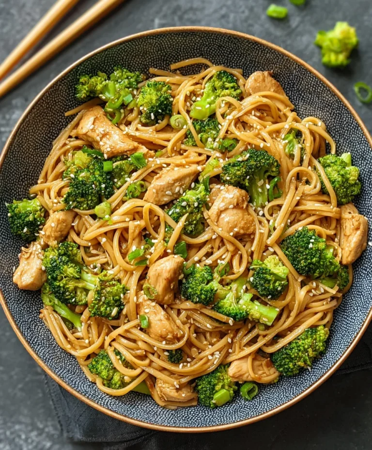 Healthy Sesame Chicken Noodles Broccoli Delight