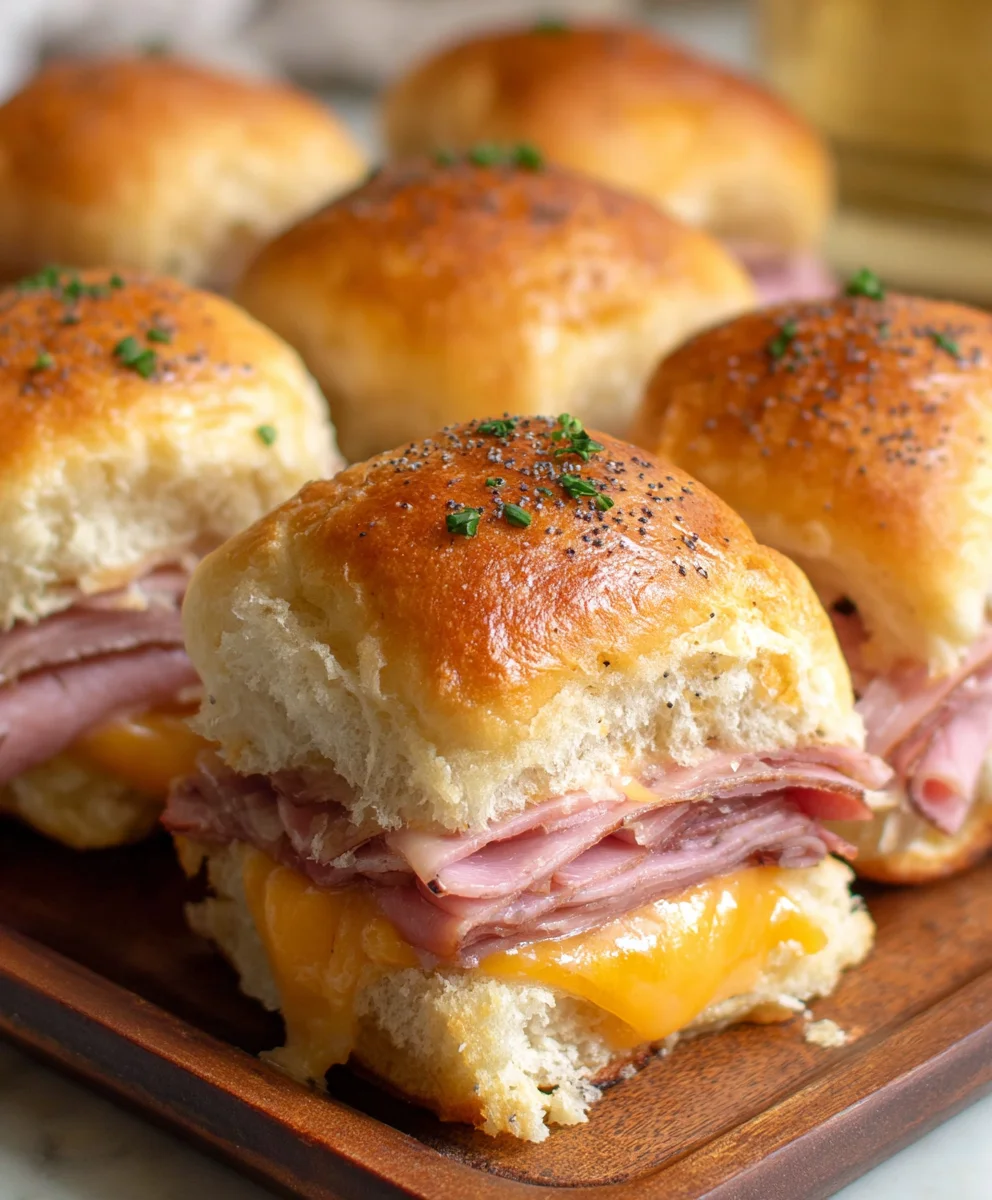 Beef Beef Ham Cheese Sliders- Easy Baked Sandwich Recipe