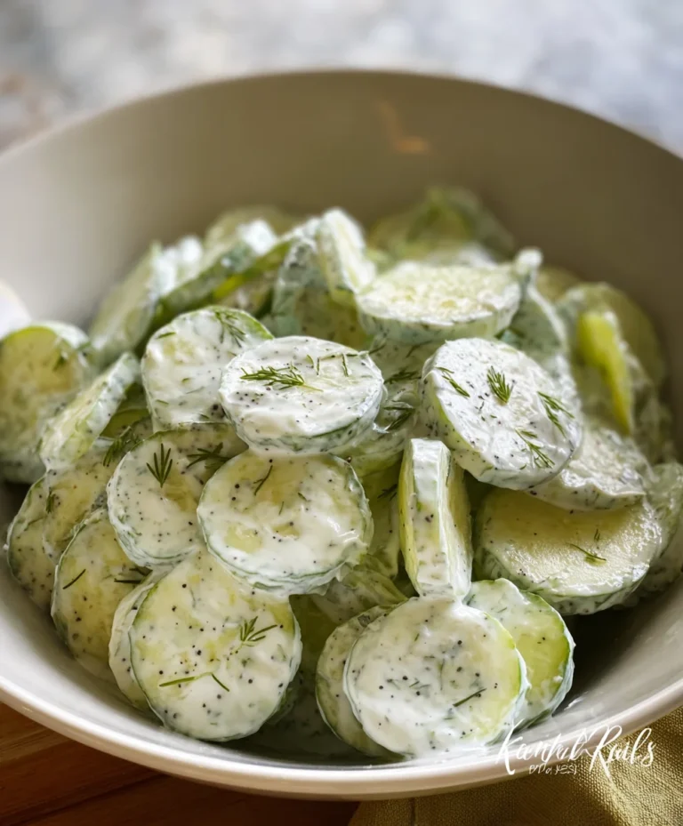 Creamy Cucumber Salad Recipe- Refreshing Summer Side