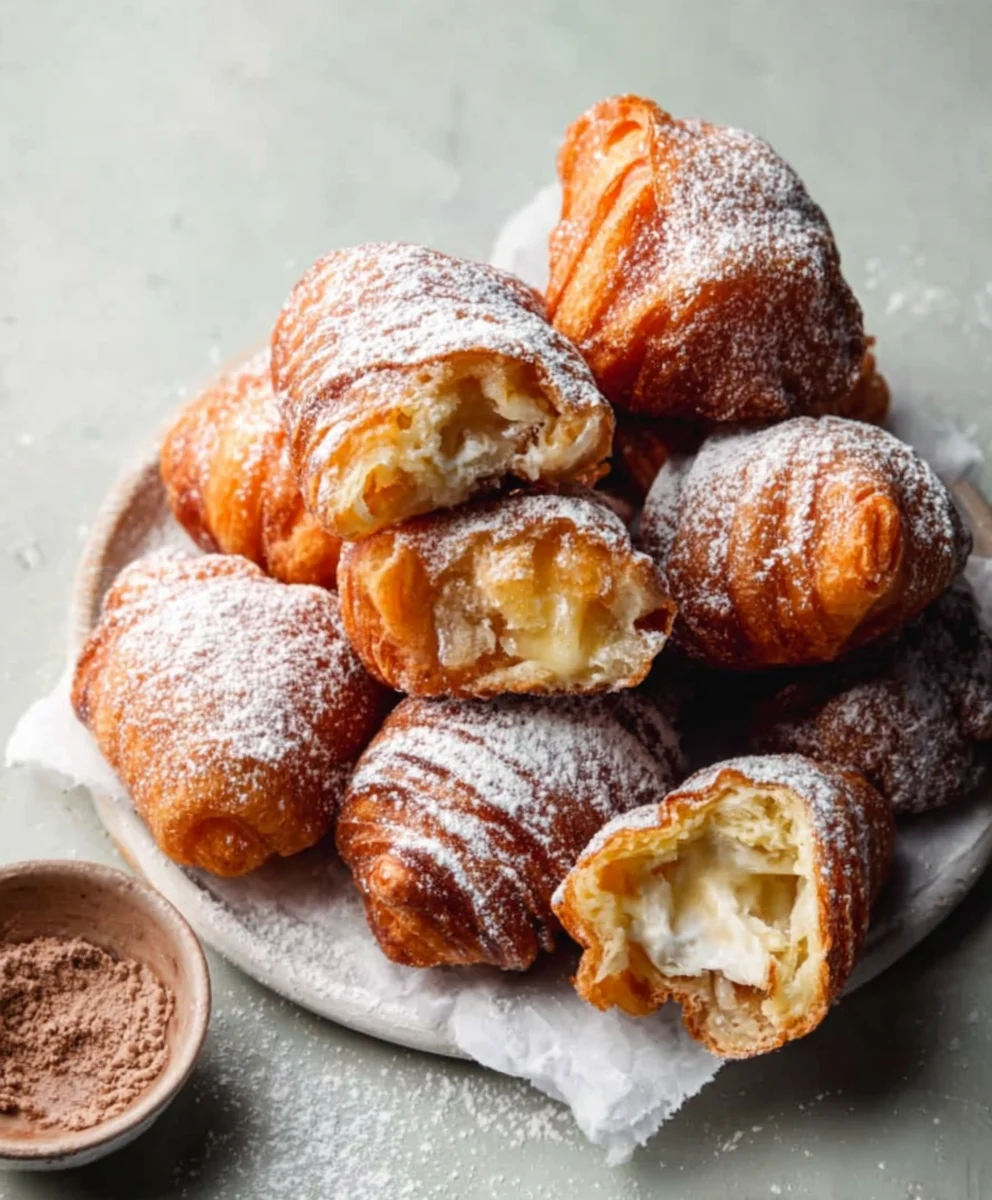 Fried Croissant Beignets-Easy Sweet Treat