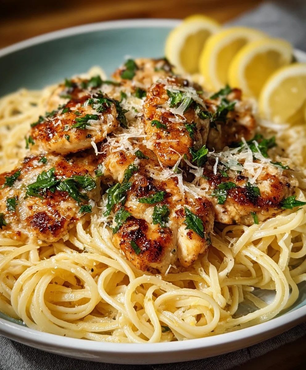 Lemon Beef with Parmesan Linguine - Easy Recipe