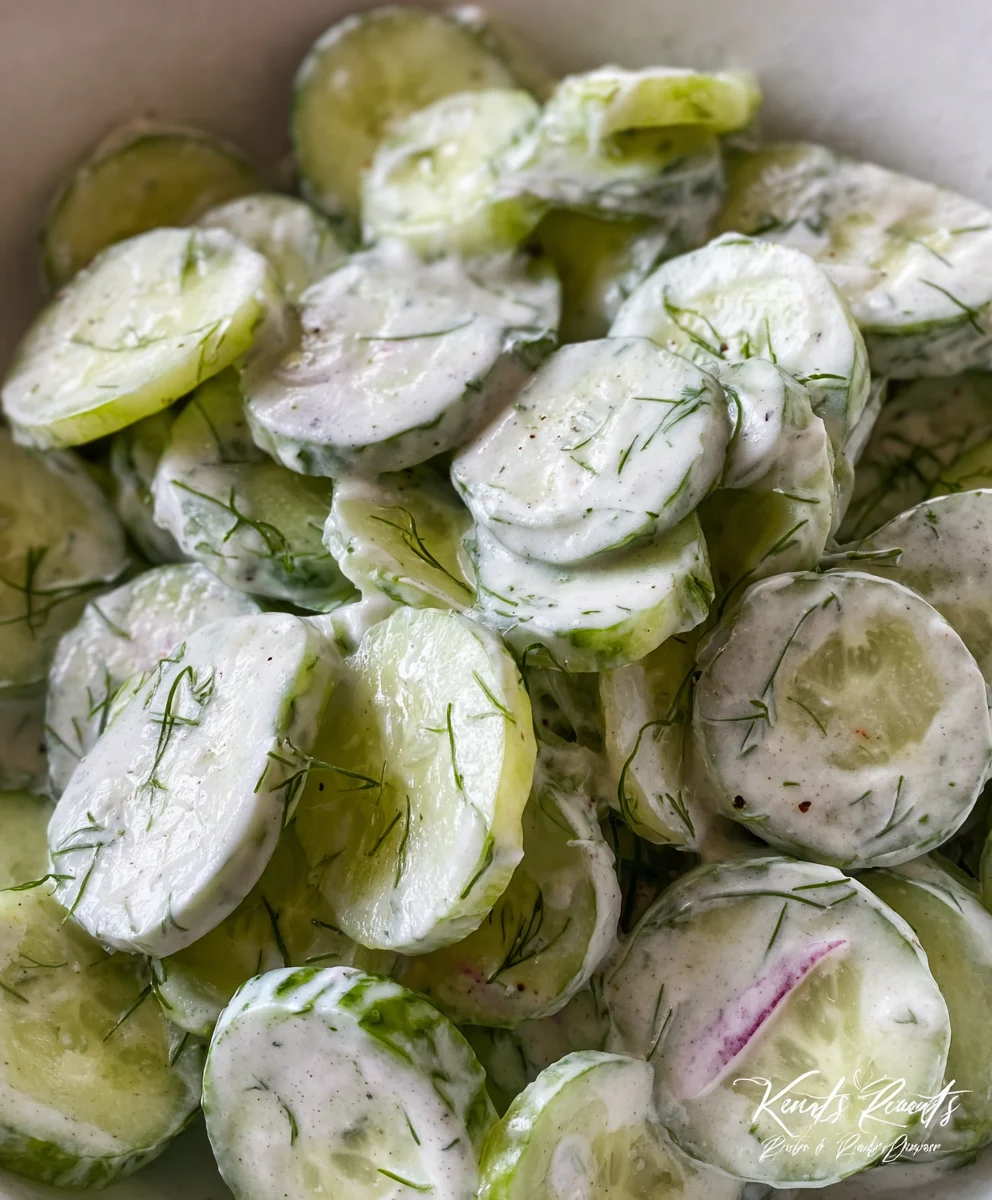 Creamy Cucumber Salad Recipe- Refreshing Summer Side