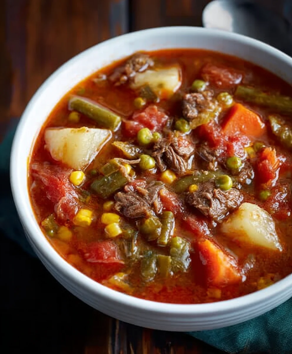 Mom's Old-Fashioned Vegetable Beef Soup Recipe