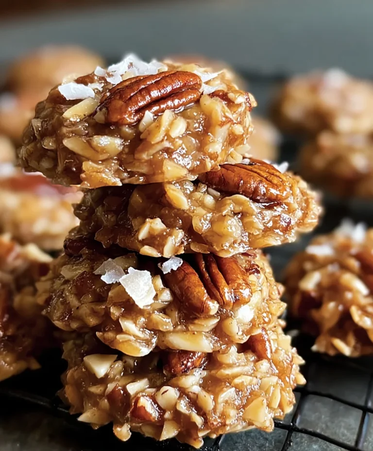 No Bake Pecan Coconut Praline Cookies Delight