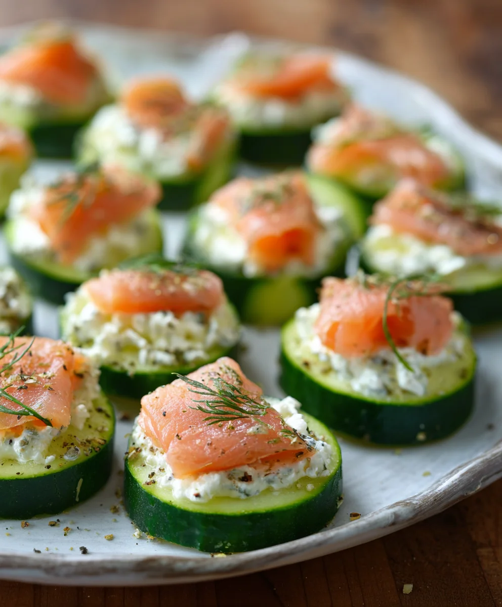 Cucumber Smoked Salmon Bites- Easy Appetizer